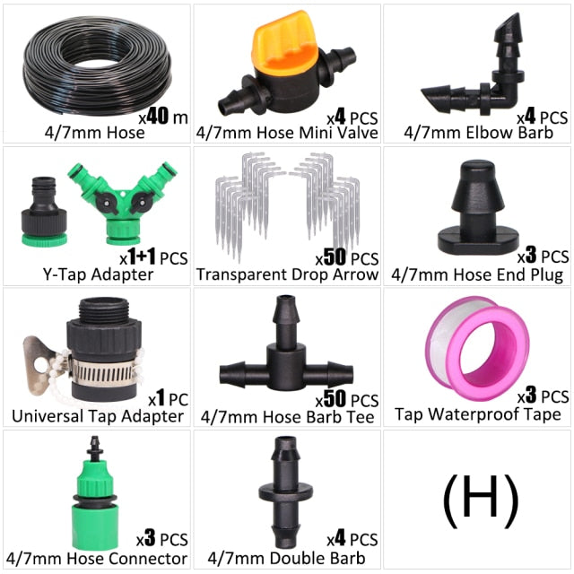 1/4" Hose Drip Irrigation Kit Transparent Bend Arrow Dripper Emitter Sprinkler - KiwisLove