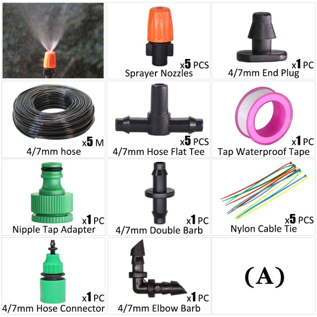 Automatic Spray Atomization Watering System Garden Drip Irrigation Kit - KiwisLove
