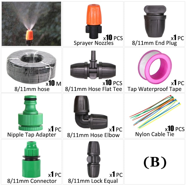 Automatic Spray Atomization Watering System Garden Drip Irrigation Kit - KiwisLove