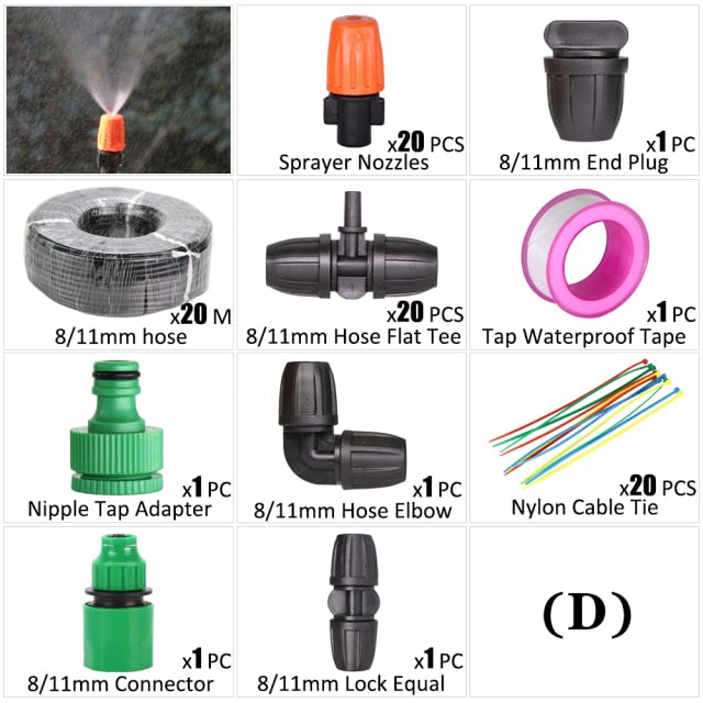 Automatic Spray Atomization Watering System Garden Drip Irrigation Kit - KiwisLove