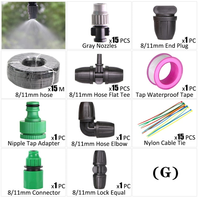 Automatic Spray Atomization Watering System Garden Drip Irrigation Kit - KiwisLove