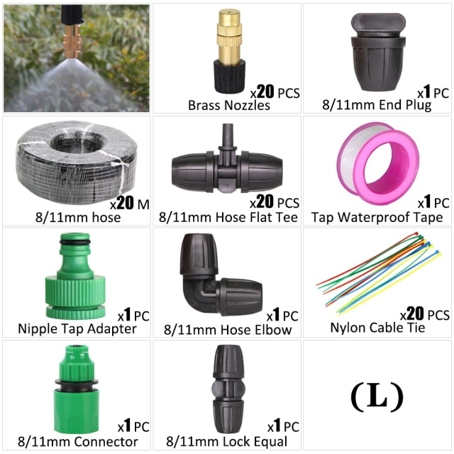 Automatic Spray Atomization Watering System Garden Drip Irrigation Kit - KiwisLove