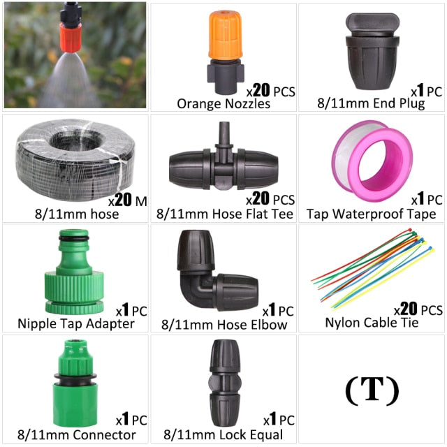 Automatic Spray Atomization Watering System Garden Drip Irrigation Kit - KiwisLove