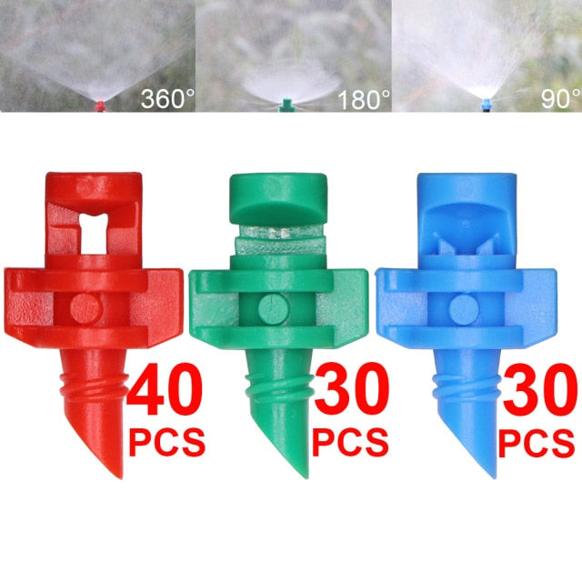 90/180/360 Degree Micro Misting Nozzle 11cm Stake 1/4'' Barb Connector Garden Irrigation Watering Sprinkler Greenhouse - KiwisLove