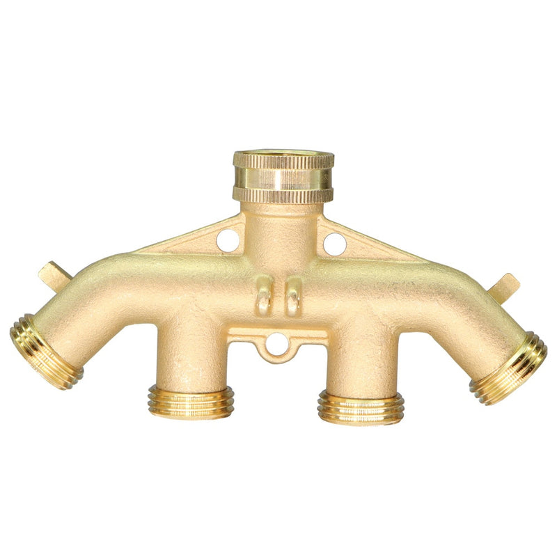 3/4 Inch Solid Brass Garden Hose Adapter 4 Way Tap Connectors Distributor Switch Valve Water Splitters For Watering Irrigation - KiwisLove