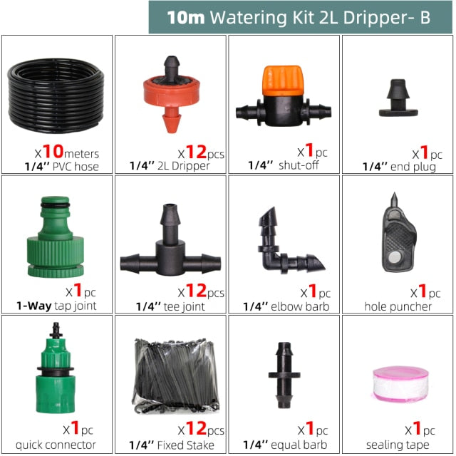 5-50m Drip Emitter Garden Irrigation Compensation Regulator System - KiwisLove