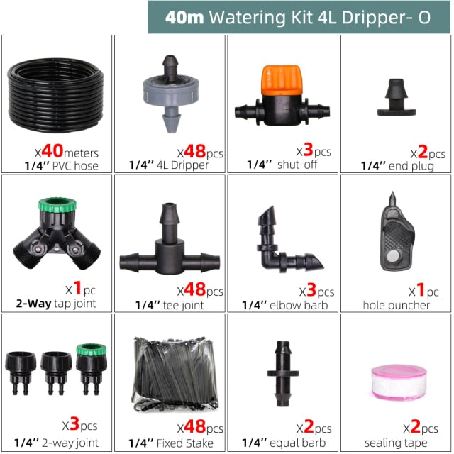 5-50m Drip Emitter Garden Irrigation Compensation Regulator System - KiwisLove