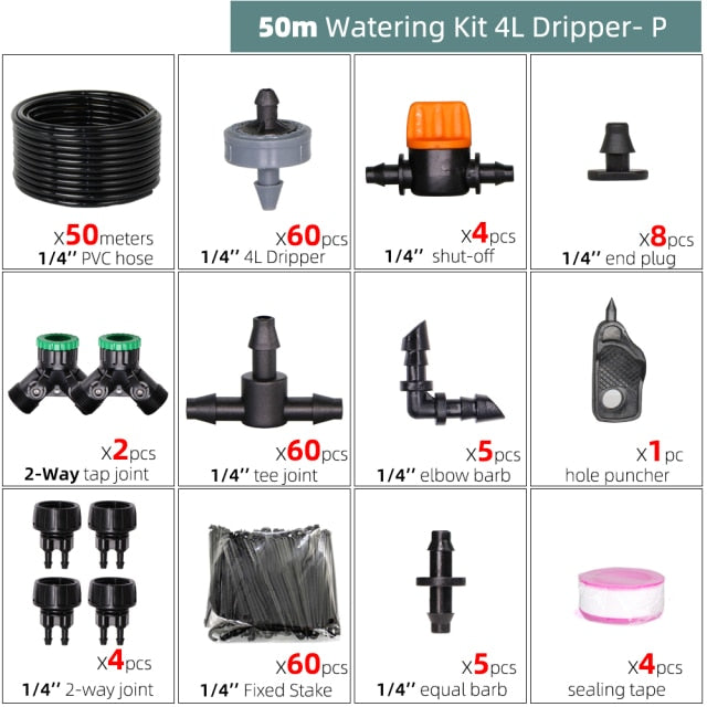 5-50m Drip Emitter Garden Irrigation Compensation Regulator System - KiwisLove