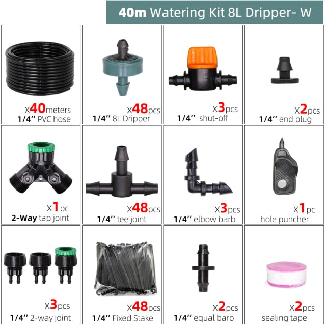 5-50m Drip Emitter Garden Irrigation Compensation Regulator System - KiwisLove