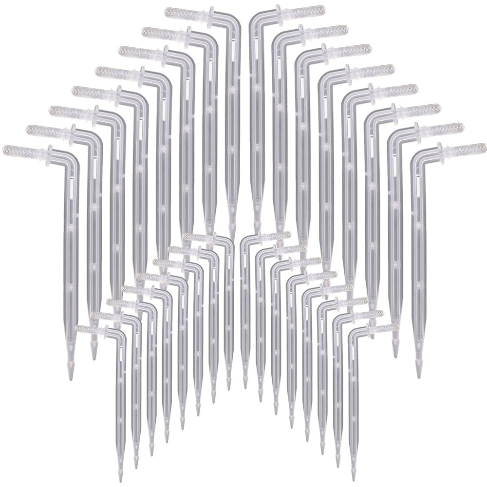 50PCS 4/7mm Transparent Elbow Arrow Drippers Bending 1/4'' Drop Emitter - KiwisLove