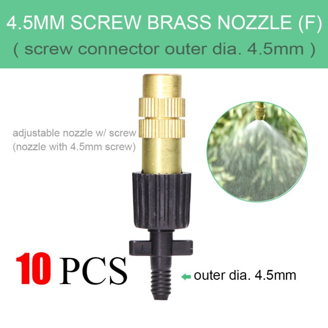 Adjustable Copper Atomizing Nozzle With 1/4" Hose Connector - KiwisLove