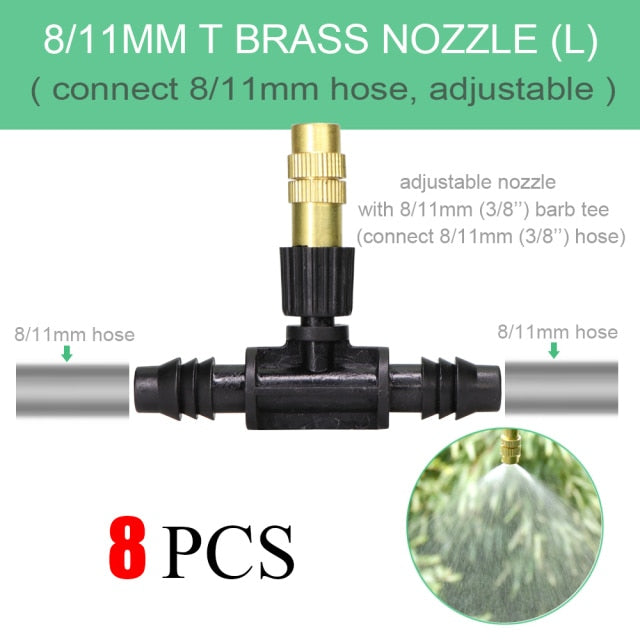 Adjustable Copper Atomizing Nozzle With 1/4" Hose Connector - KiwisLove