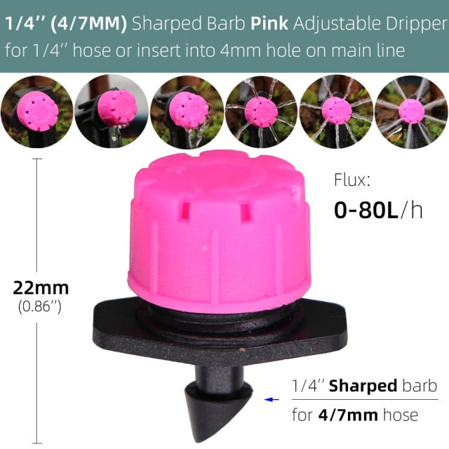 Garden Adjustable Nozzles Drip Irrigation Watering Sprinkler - KiwisLove