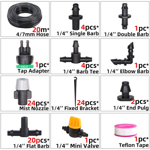 Micro Drip Irrigation Watering Kit System Automatic Self Water Adjustable - KiwisLove