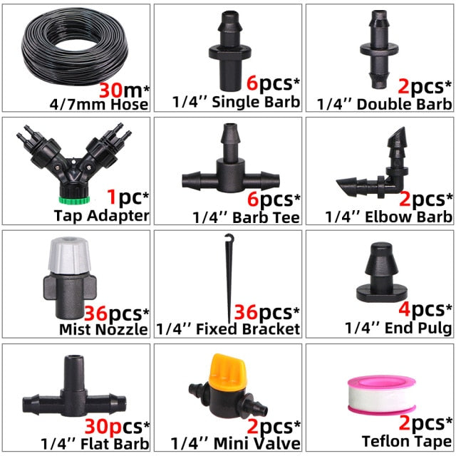 Micro Drip Irrigation Watering Kit System Automatic Self Water Adjustable - KiwisLove