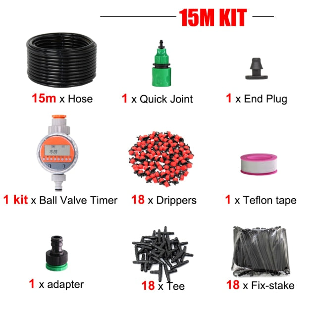 Automatic  Watering Adjustable Drip Irrigation System Timer Controller Kit - KiwisLove