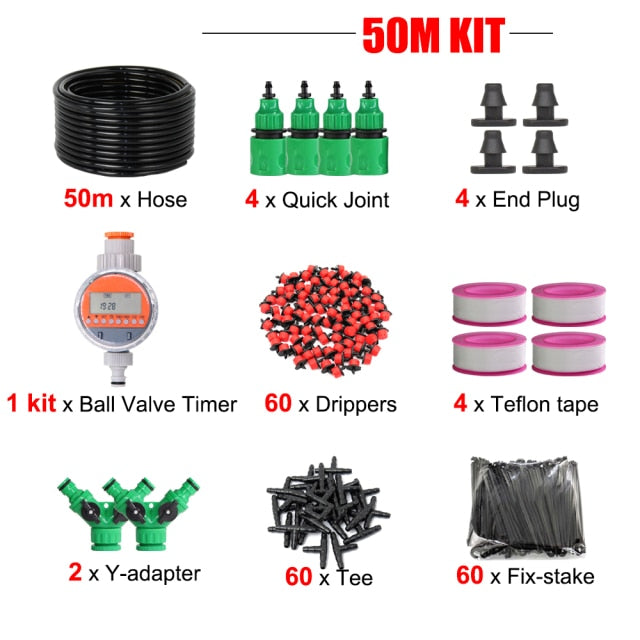 Automatic  Watering Adjustable Drip Irrigation System Timer Controller Kit - KiwisLove