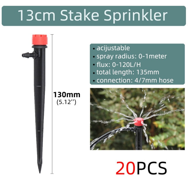 20 pcs 360 Degree Adjustable 13cm Irrigation Dripper Inserting Ground - KiwisLove