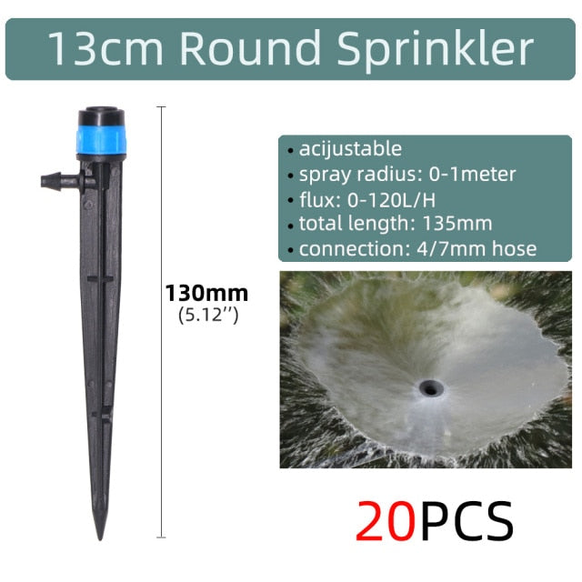 20 pcs 360 Degree Adjustable 13cm Irrigation Dripper Inserting Ground - KiwisLove
