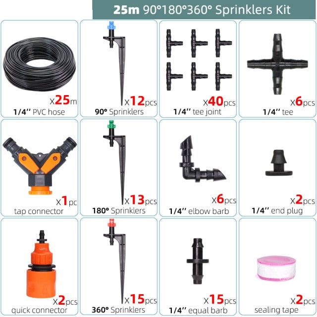 Garden Micro Drip Irrigation Kit Misting Watering System Automatic - KiwisLove