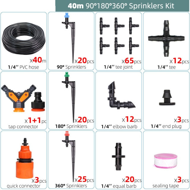 Garden Micro Drip Irrigation Kit Misting Watering System Automatic - KiwisLove