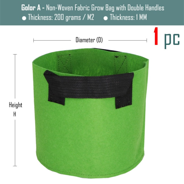 Grow Bags 1MM Thickness Eco Aeration Planting Pot with Handles - KiwisLove