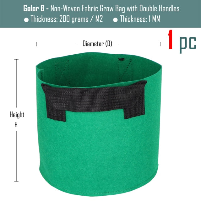 Grow Bags 1MM Thickness Eco Aeration Planting Pot with Handles - KiwisLove
