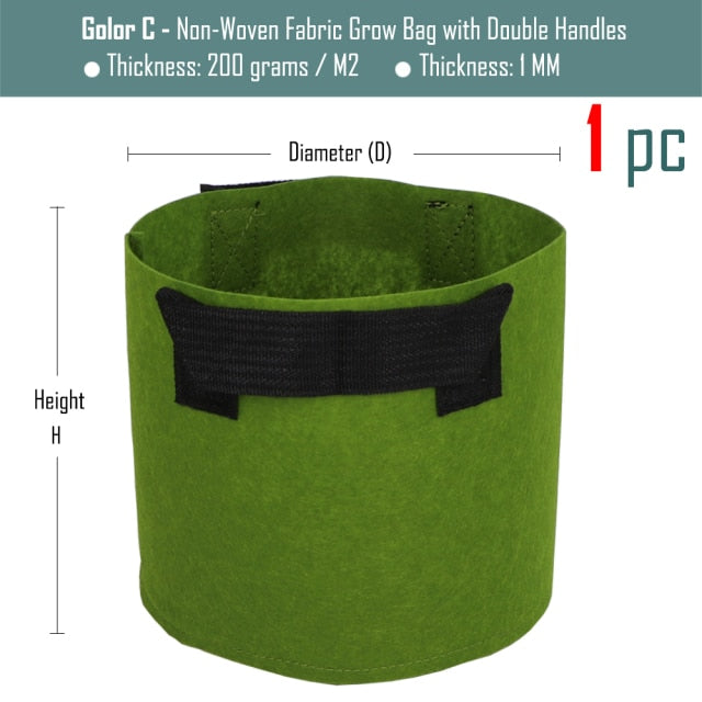 Grow Bags 1MM Thickness Eco Aeration Planting Pot with Handles - KiwisLove