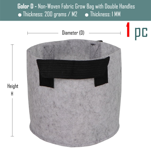 Grow Bags 1MM Thickness Eco Aeration Planting Pot with Handles - KiwisLove