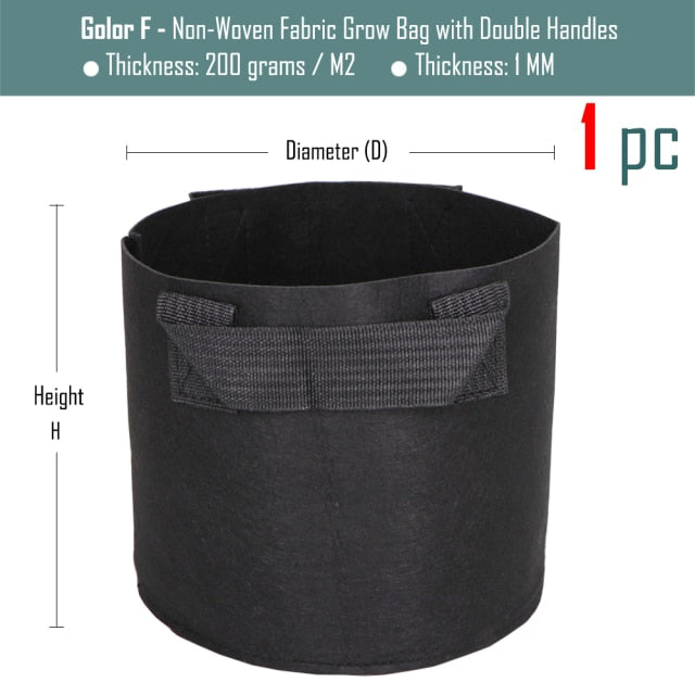 Grow Bags 1MM Thickness Eco Aeration Planting Pot with Handles - KiwisLove