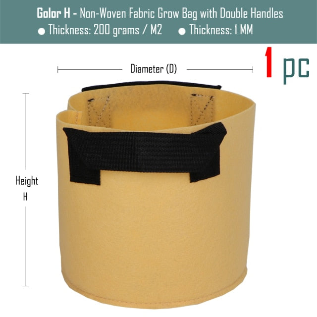 Grow Bags 1MM Thickness Eco Aeration Planting Pot with Handles - KiwisLove