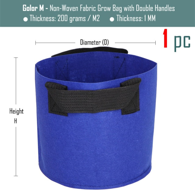 Grow Bags 1MM Thickness Eco Aeration Planting Pot with Handles - KiwisLove