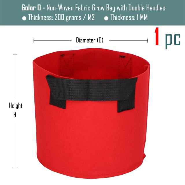 Grow Bags 1MM Thickness Eco Aeration Planting Pot with Handles - KiwisLove