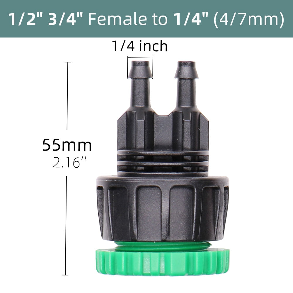 Watering PVC Hose Pipe Micro Irrigation Tubing Sprinkler 2-Way Barbed - KiwisLove