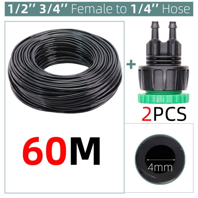 Watering PVC Hose Pipe Micro Irrigation Tubing Sprinkler 2-Way Barbed - KiwisLove