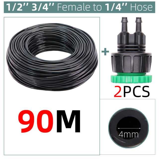 Watering PVC Hose Pipe Micro Irrigation Tubing Sprinkler 2-Way Barbed - KiwisLove