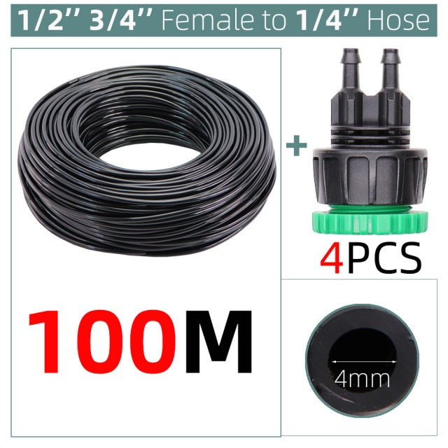 Watering PVC Hose Pipe Micro Irrigation Tubing Sprinkler 2-Way Barbed - KiwisLove