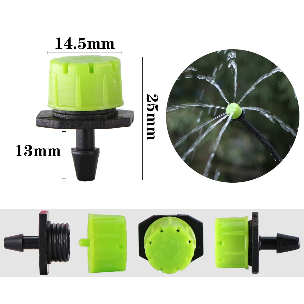 Hose Micro Drip Irrigation Watering Kit  Flow Dripper Sprinkler Spray Mist - KiwisLove