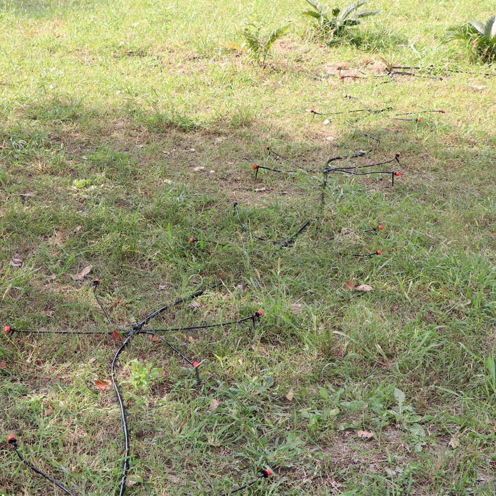 Hose Micro Drip Irrigation Watering Kit  Flow Dripper Sprinkler Spray Mist - KiwisLove