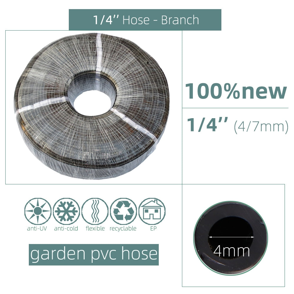 Drip Irrigation System 1/4" Hose 180 Degree Adjustable Sprinkler Kit - KiwisLove