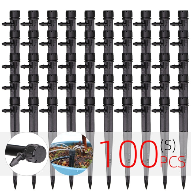 Drip Irrigation System 1/4" Hose 180 Degree Adjustable Sprinkler Kit - KiwisLove