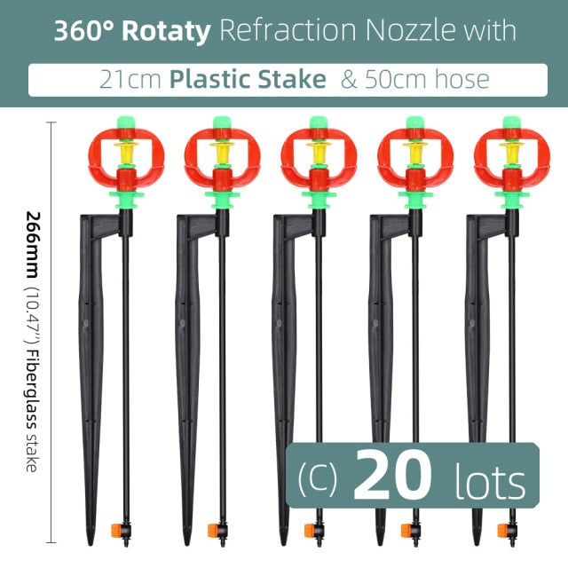 360 Degrees Rotating Sprayer Refraction Mist Nozzles - KiwisLove