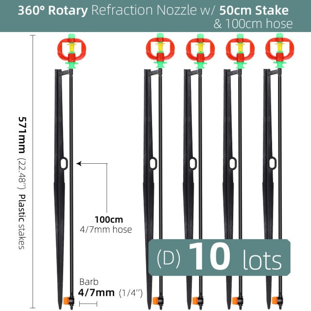 360 Degrees Rotating Sprayer Refraction Mist Nozzles - KiwisLove