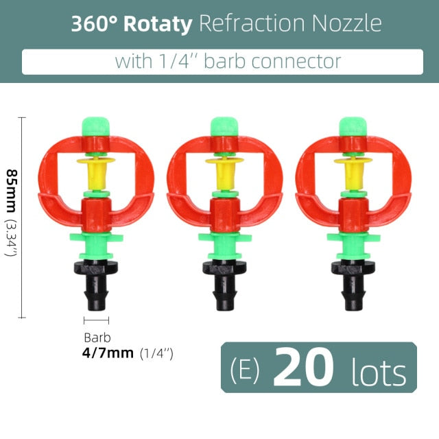 360 Degrees Rotating Sprayer Refraction Mist Nozzles - KiwisLove