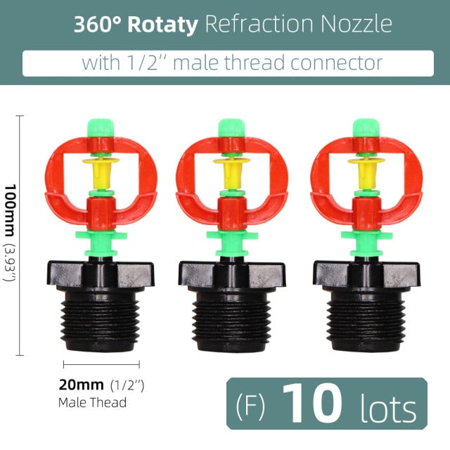 360 Degrees Rotating Sprayer Refraction Mist Nozzles - KiwisLove