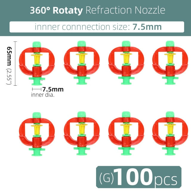 360 Degrees Rotating Sprayer Refraction Mist Nozzles - KiwisLove