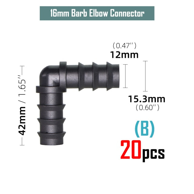 Garden Irrigation Tubing Barbed Connector Fitting Micro Drip Adapter - KiwisLove