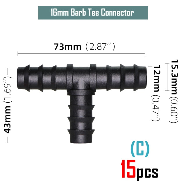 Garden Irrigation Tubing Barbed Connector Fitting Micro Drip Adapter - KiwisLove