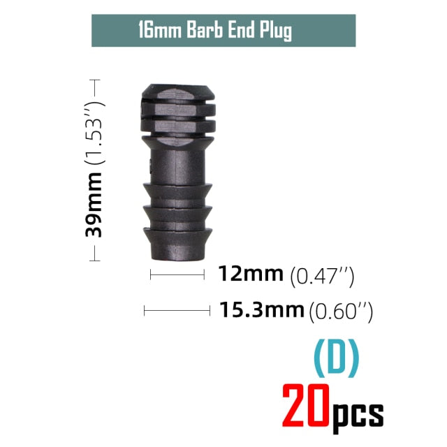 Garden Irrigation Tubing Barbed Connector Fitting Micro Drip Adapter - KiwisLove