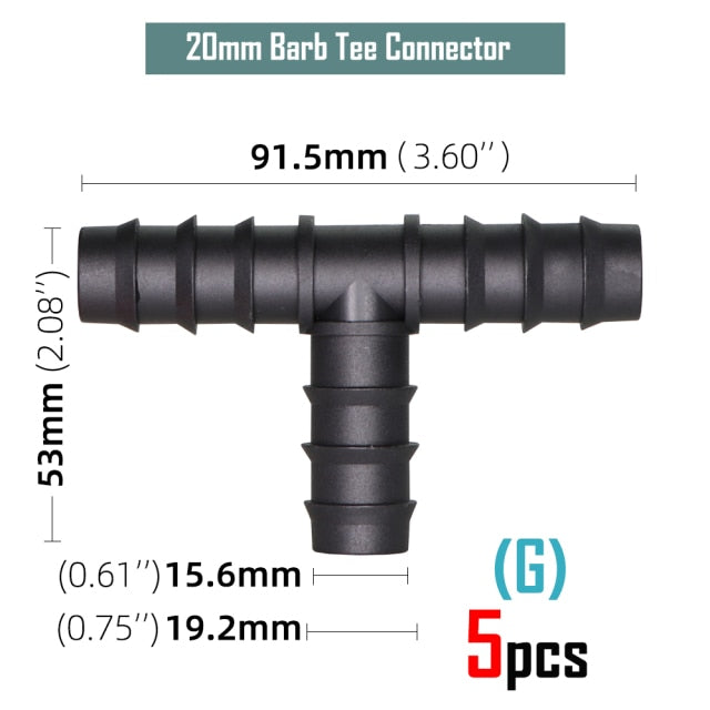 Garden Irrigation Tubing Barbed Connector Fitting Micro Drip Adapter - KiwisLove